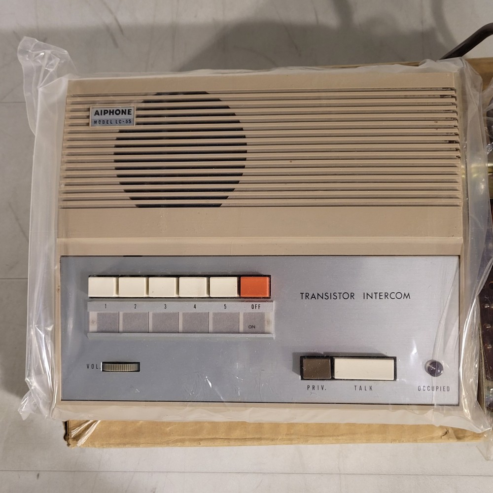 Vintage Aiphone LC-5S Loudspeaker Intercom System Microphone Transistor Speaker