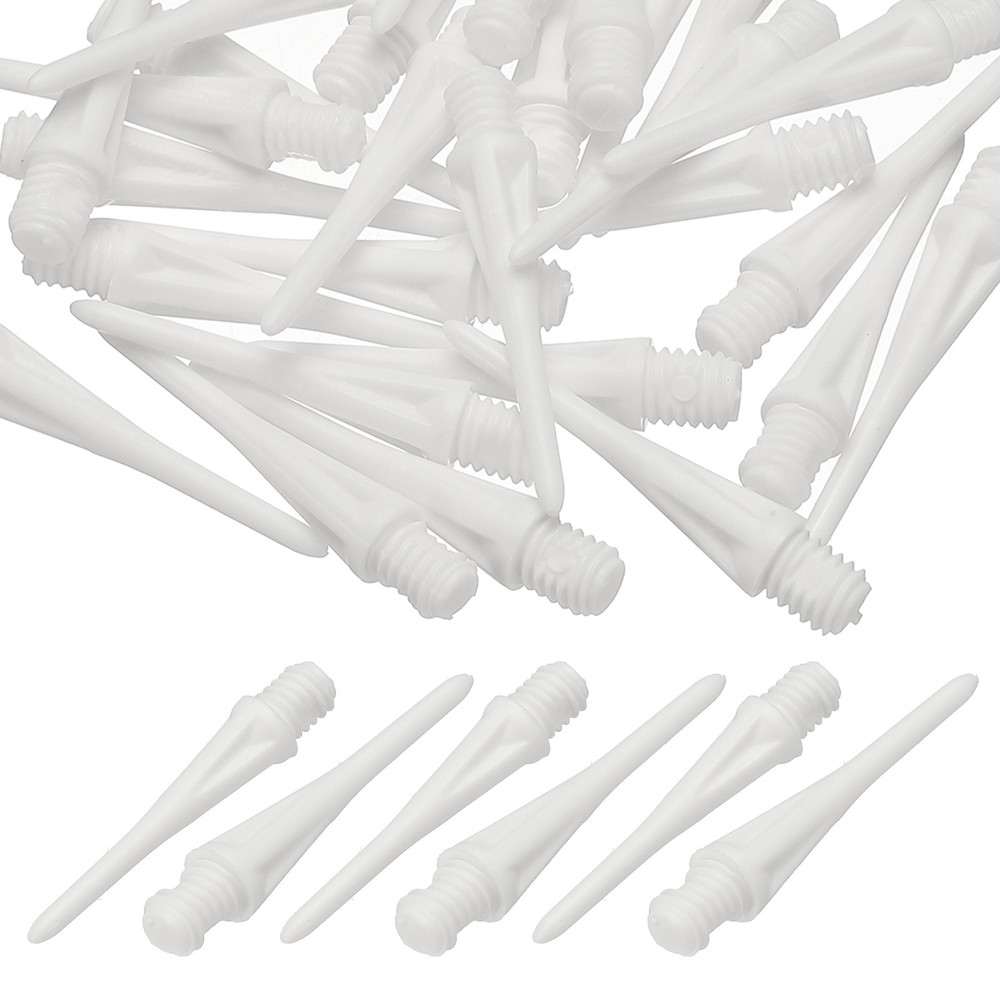 Plastic Dart Tips, 2BA Thread Soft Tip Dart Accessories 30 Pack & White