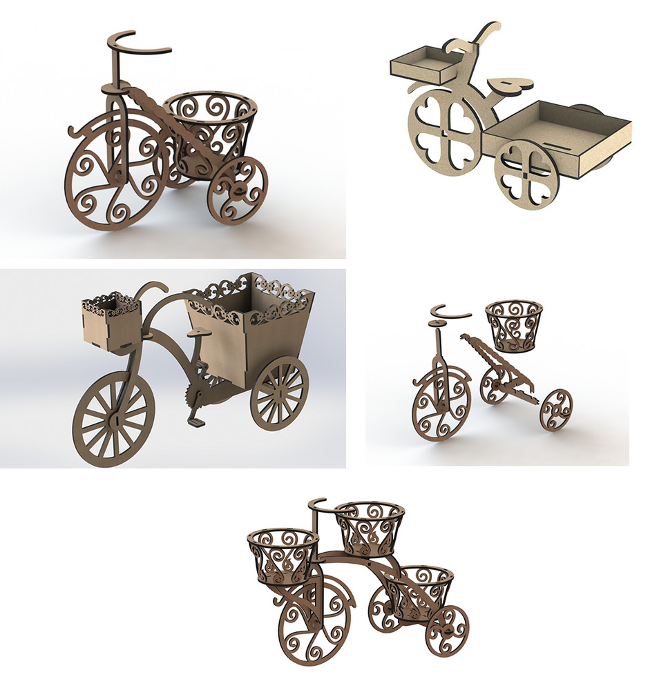Bicycle-Laser Cut vector DXF CDR files***