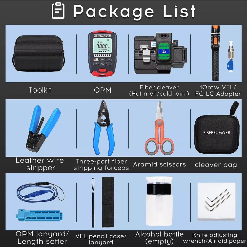 Fiber Termination Kit Professional Grade FTTH Fiber Termination Tool kit with Ld