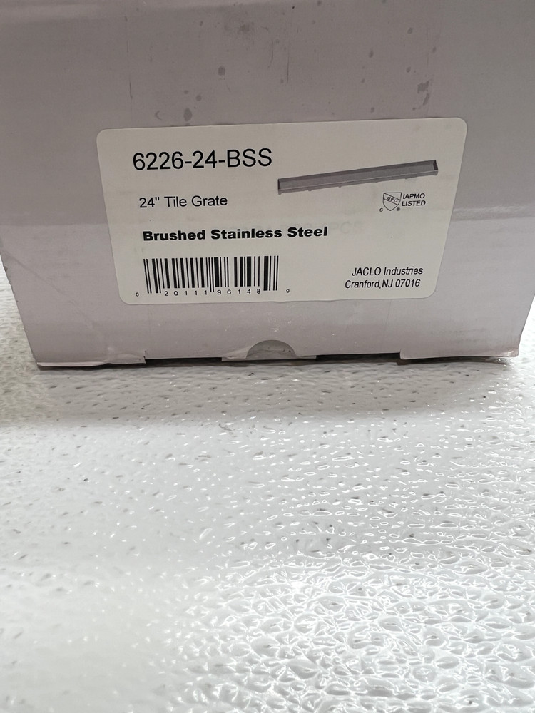 Jaclo 24" Channel Drain Tile In Grate Model:6226-24-BSS