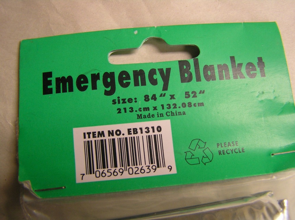 6 – Emergency Blankets & Bags