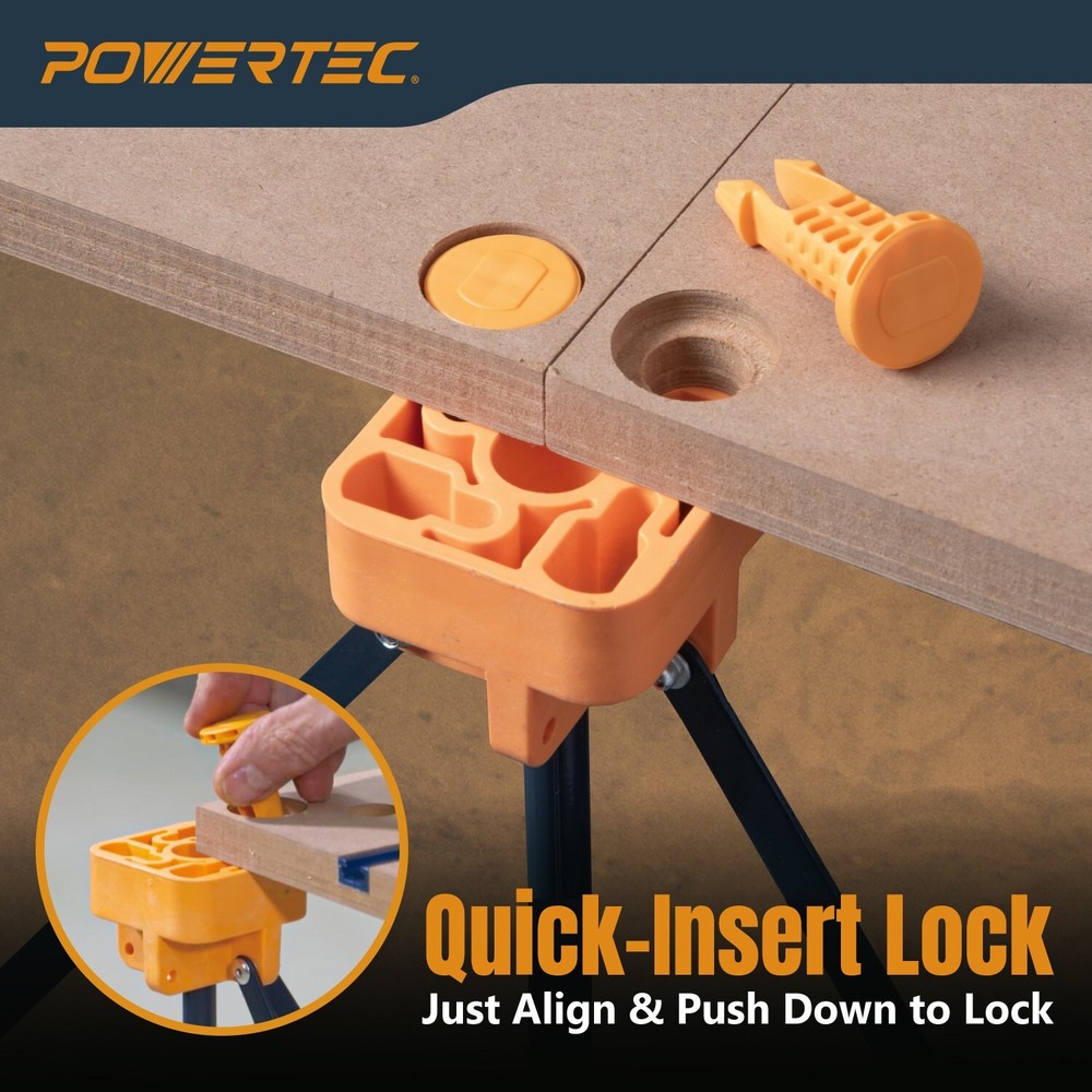 Quick-Insert Locks for Arachni Flex Workbench Tabletops, 8 PK (72143)