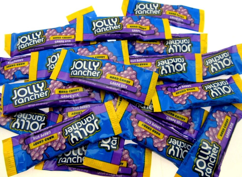 Jolly Rancher Stix Grape Sticks Hard Candy ~ 8oz ~ Half Pound