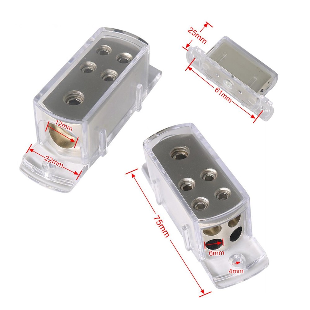 Car Distribution Block 4AWG Input 8AWG (x4) Output