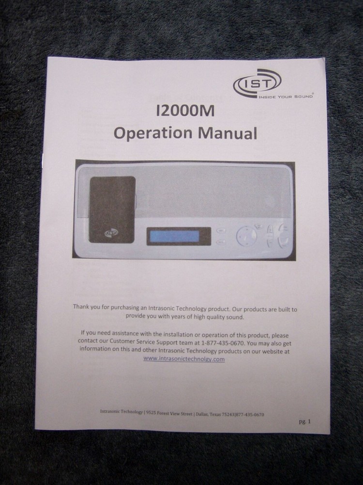IntraSonic I2000M White Master AM/FM Intercom IST