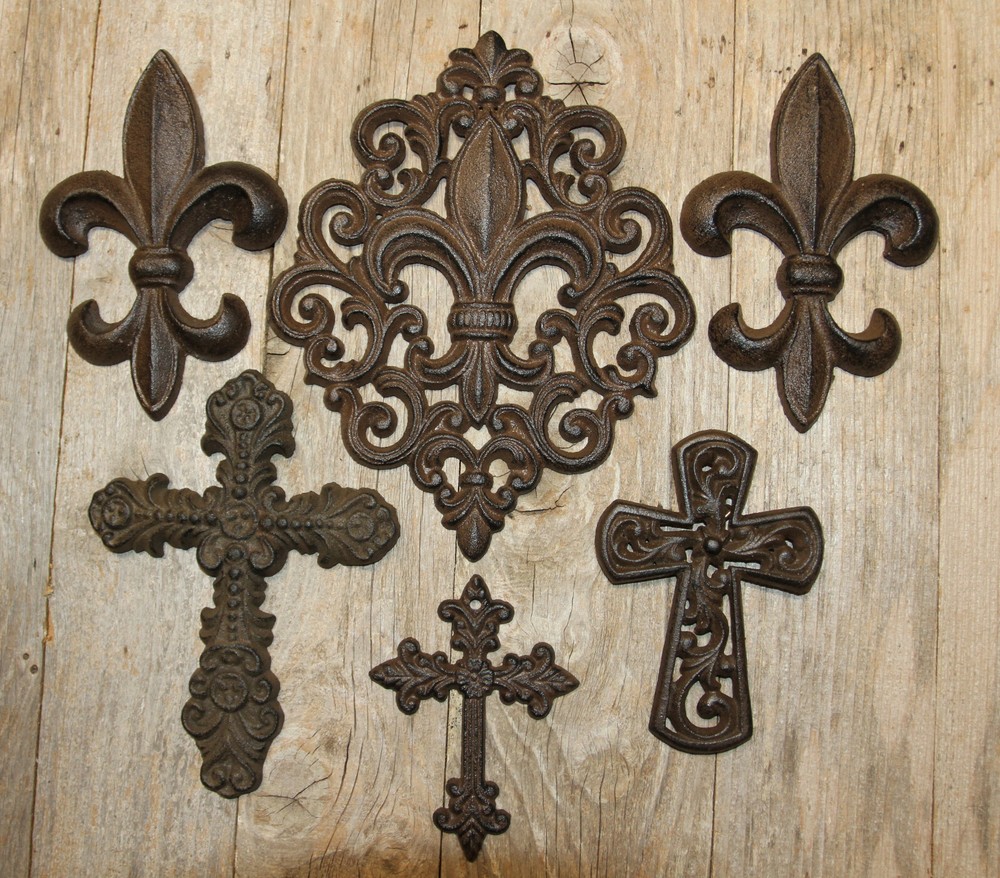 FOREST GLENN COLLCTION, Wall Decor, Fleur De Lis Plaques, Wall Crosses Com-01