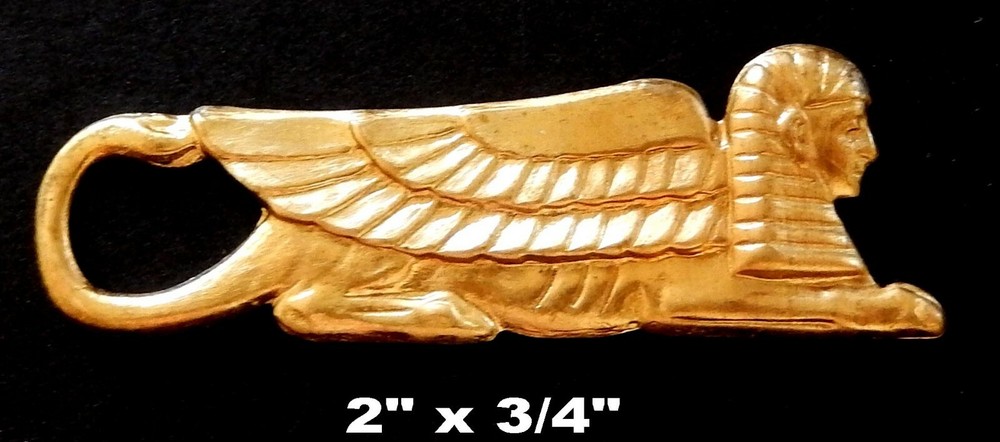 Ancient Egyptian Sphinx - Vintage Brass Stampings / Two Sizes