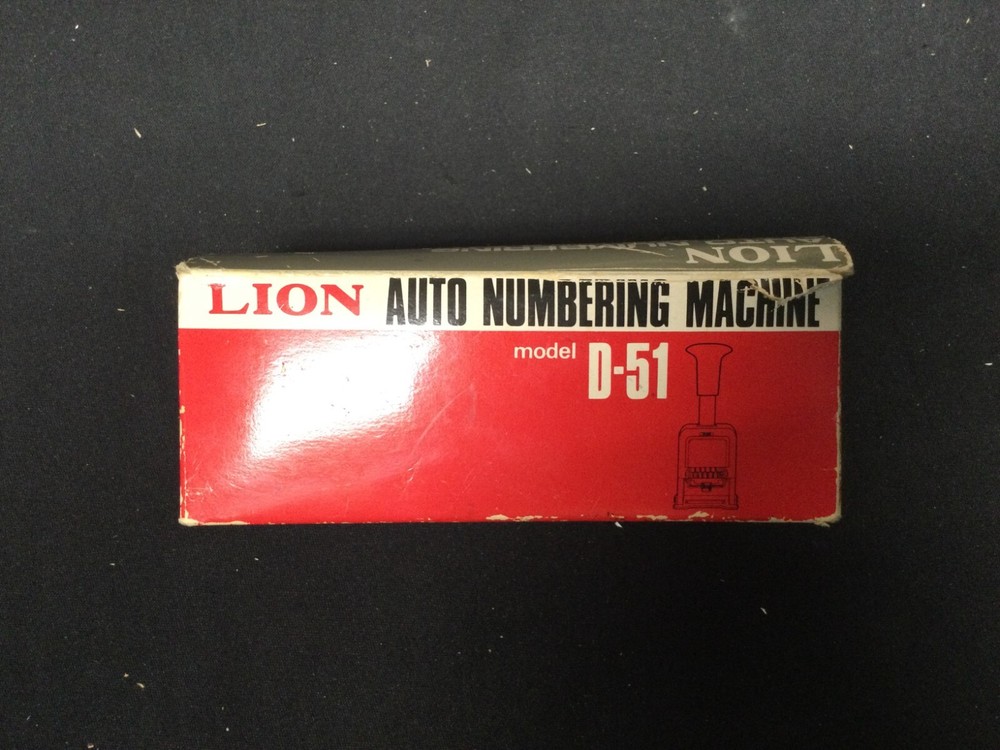 Lion D-51 5 Wheel Auto Numbering Machine EXCELLENT Condition