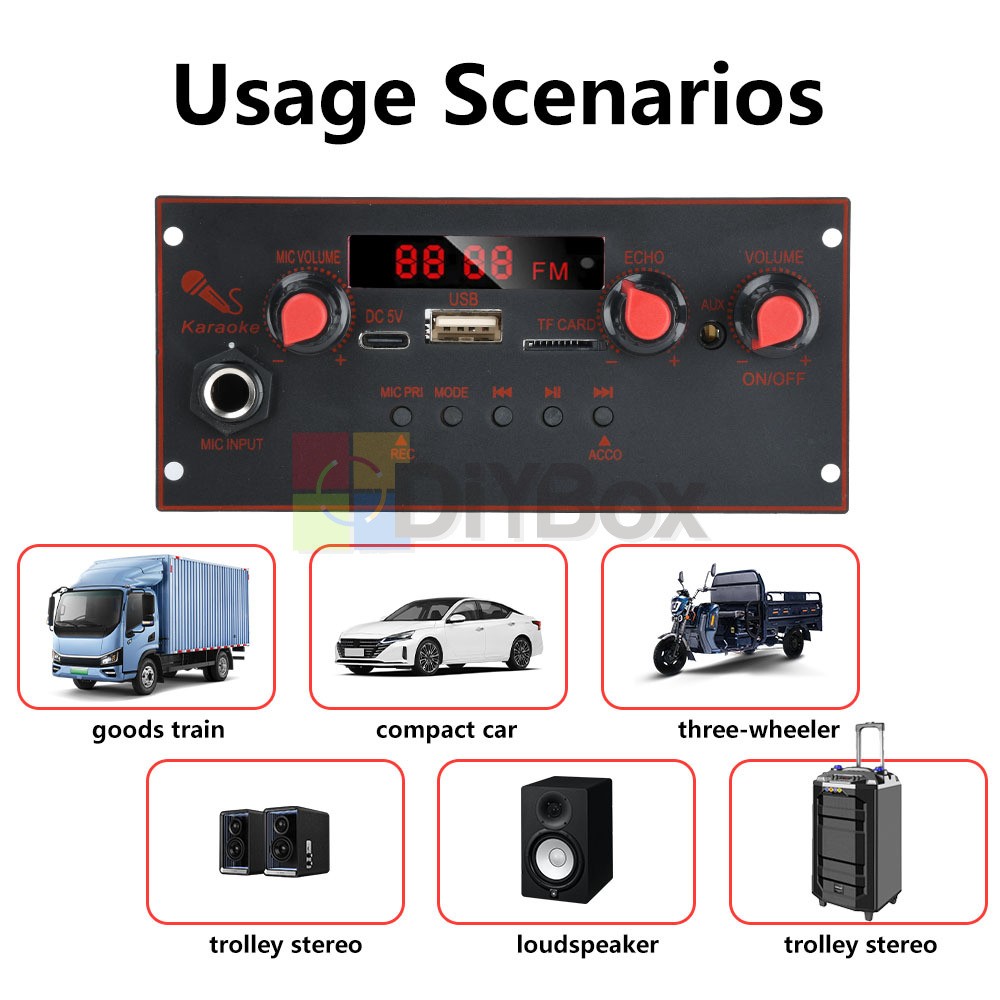 DC 3.7-5V 10W Mono Bluetooth 5.0 Audio Power Amplifier Module MP3 Decoding Board