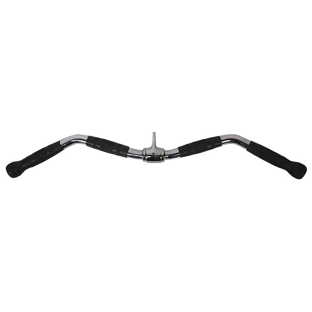 Lat Bar Cable Machine Attachment, Curl Pulldown Bar with Full Rotation and Rubbe