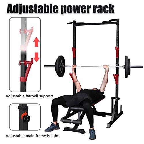 CANPA MULTIFUNCTION POWER RACK HEAVY CAPACITY ADJUSTABLE STAND - Scratch & Dent