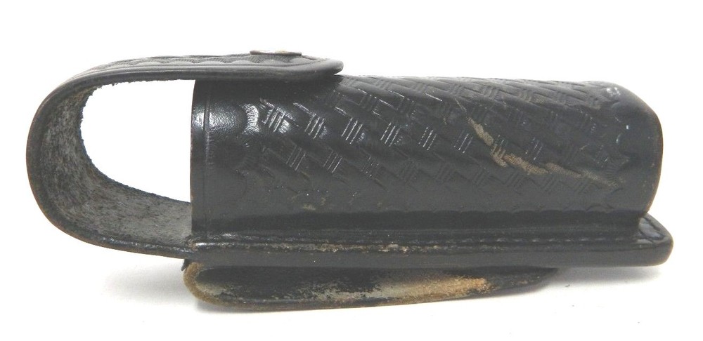 AKER 570 Black Tooled Leather Mace Holder Belt