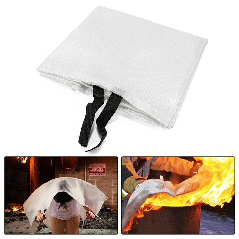 2x Large Fire Blanket Fireproof For Home Kitchen Office Caravan Emergency Safety
