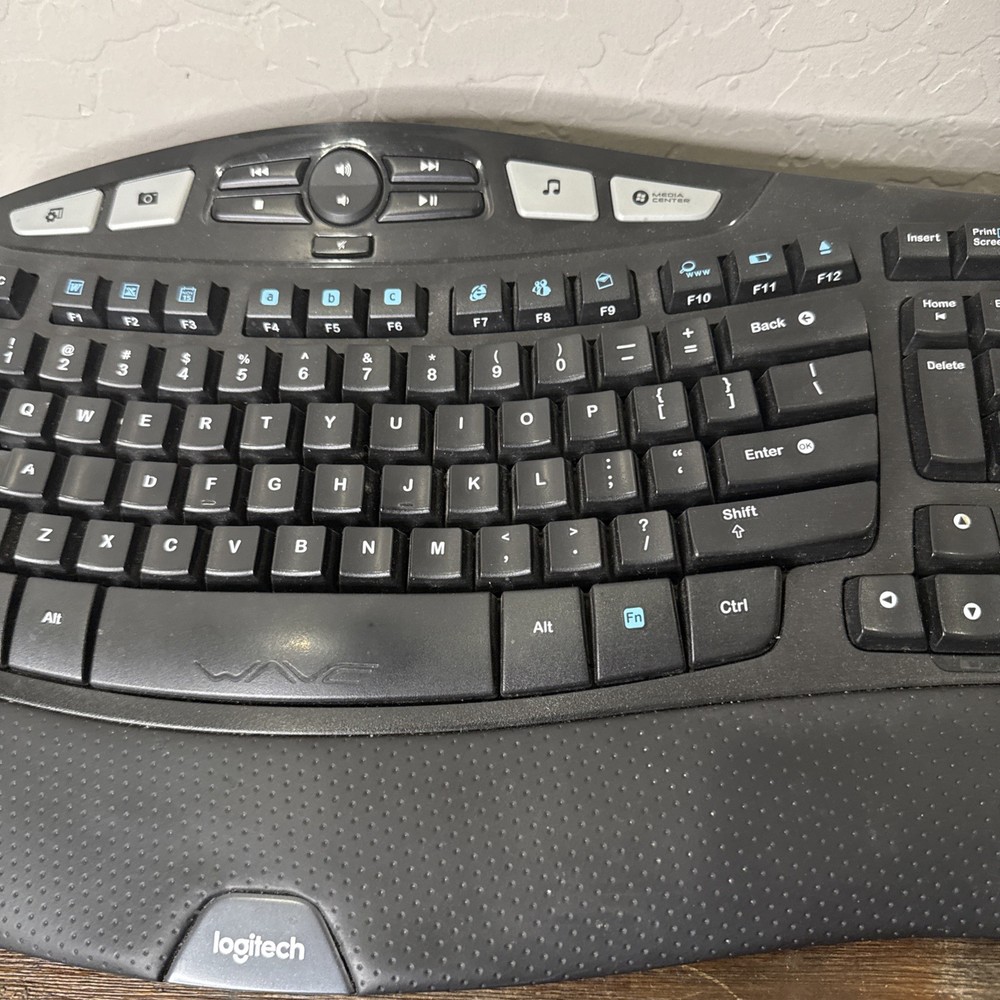 Logitech Wireless Wave Keyboard K350 & Mouse Set + M510 Mouse + USB Dongle EUC