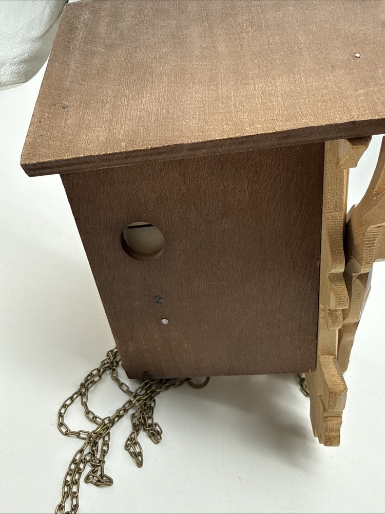 VTG German Cuckoo Clock Stag Deer Rabbit Hare Pheasant Bird - *Untested - AS IS*