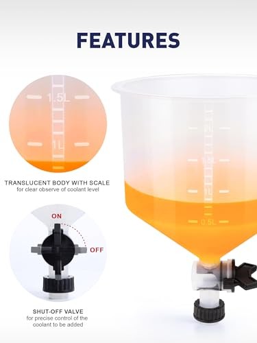 Universal Radiator Burping Funnel - Coolant Bleeder Kit