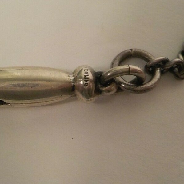 Vintage Sterling Silver Miniature Scent Bottle on Chain