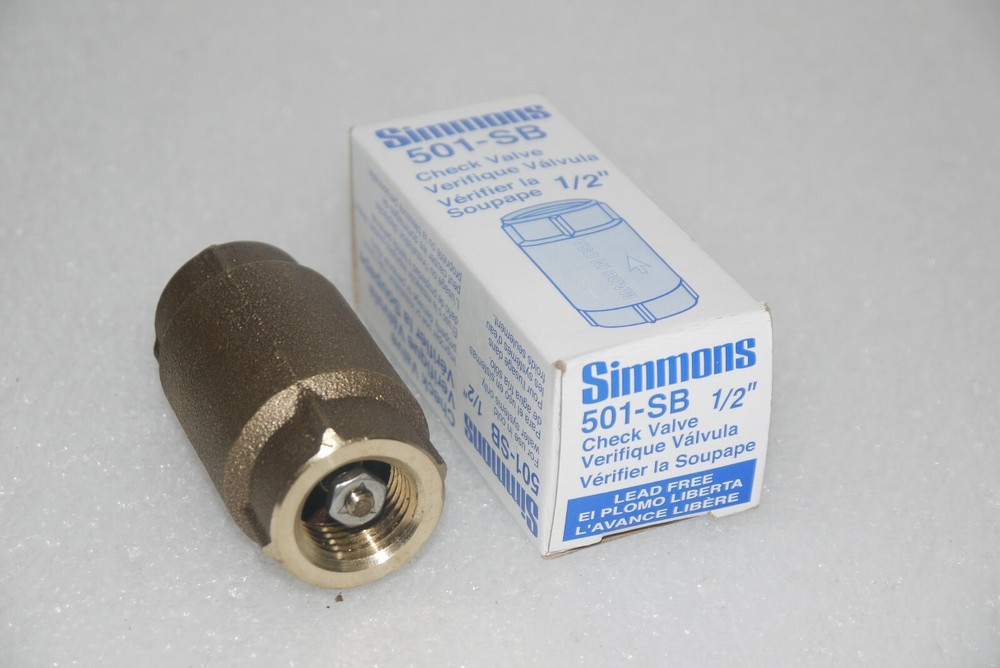 SIMMONS 501-SB CHECK VALVE 1/2" NEW