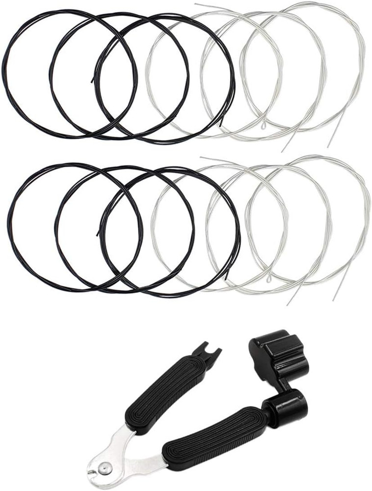 Black Nylon Classical Guitar Strings  2 Sets 3 1 Restringing Tool Winder