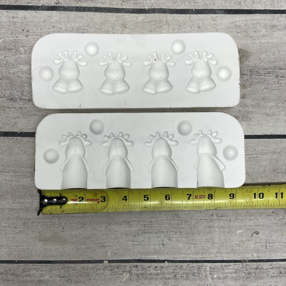 J564 Four Tiny Reindeer ATT. Clay Magic Ceramic Casting Mold