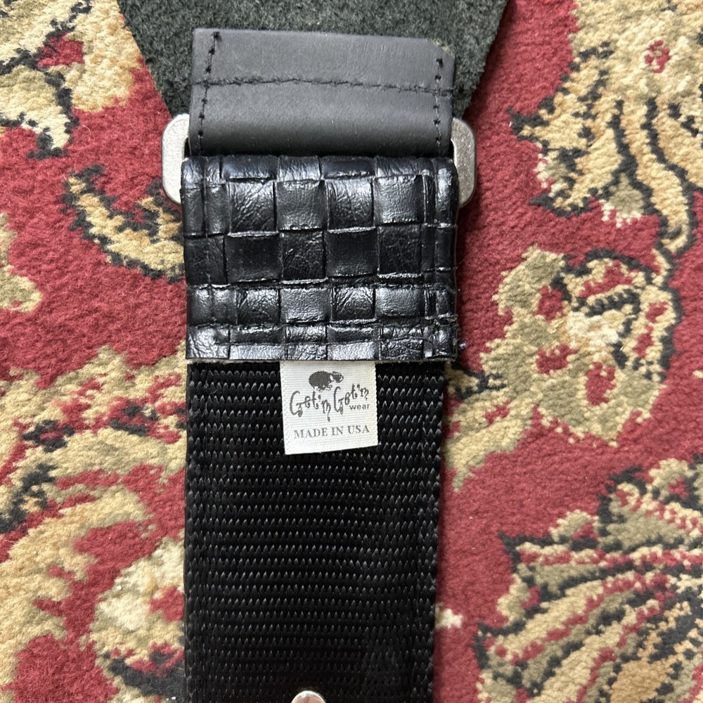 Get’m Get’m Guitar Black Woven Leather Strap