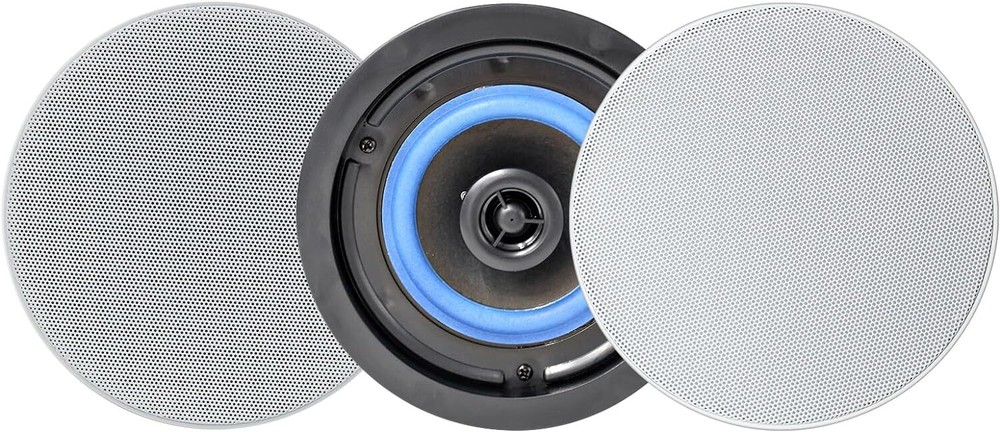 Herdio 4" Flush Mount Wall Bluetooth Ceiling Speakers Kitchen Bedroom Speakers