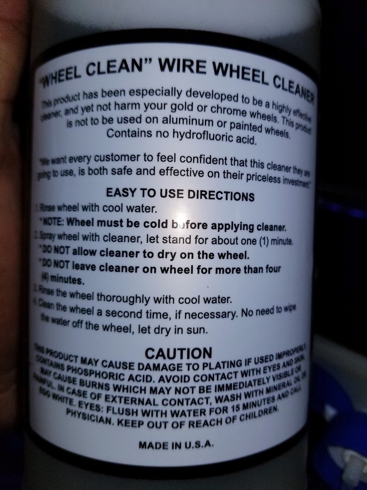 Chrome Cleaner Slammin wire spoke wheels rims