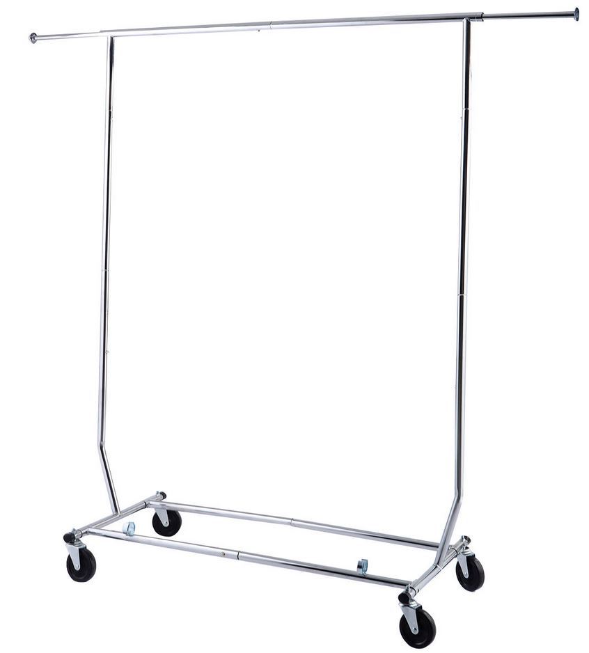 Salesman Clothing Rack - Rolling & Collapsible