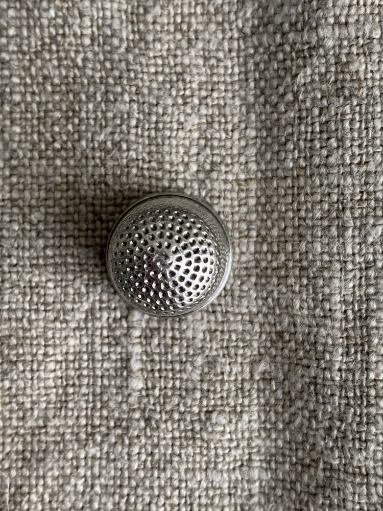 Vintage Sterling Silver Monogrammed Thimble Sz10