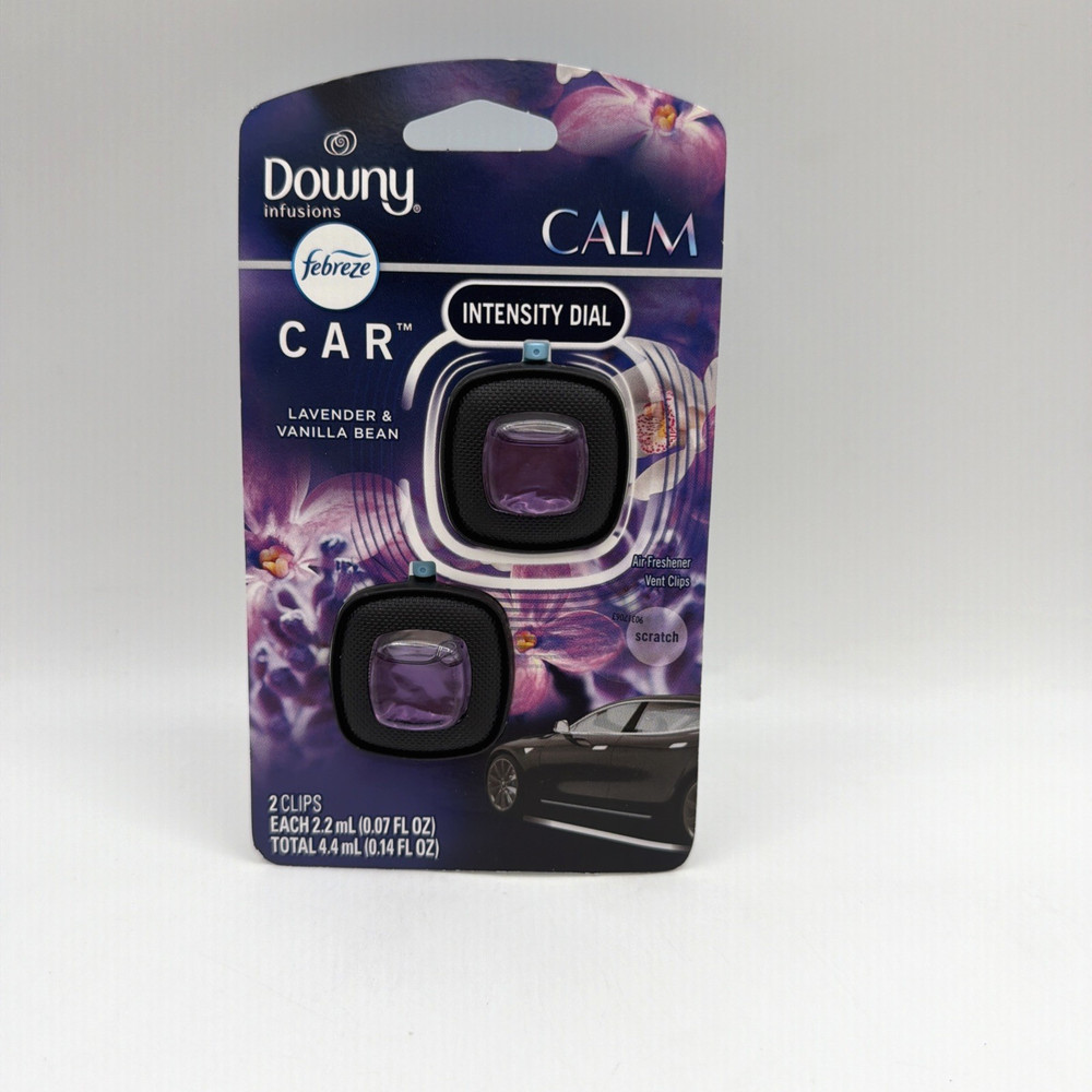 Febreze Car Vent Clip Downy Calm Scent 2 Count 3 Pack