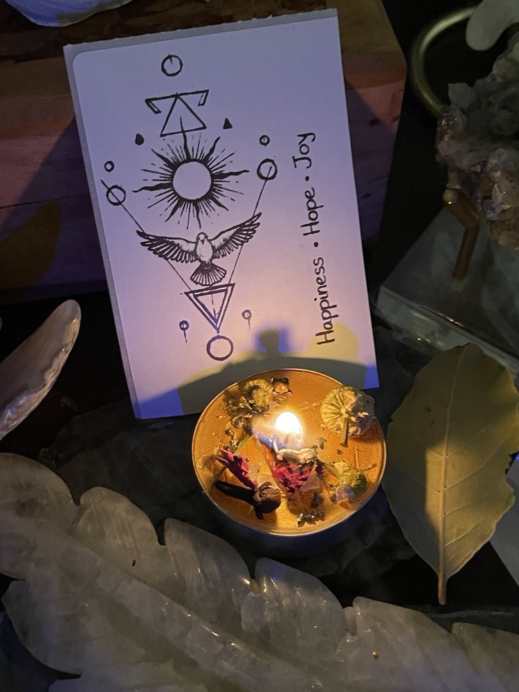 Happiness, Hope, Joy - Candle Burning - Same Day