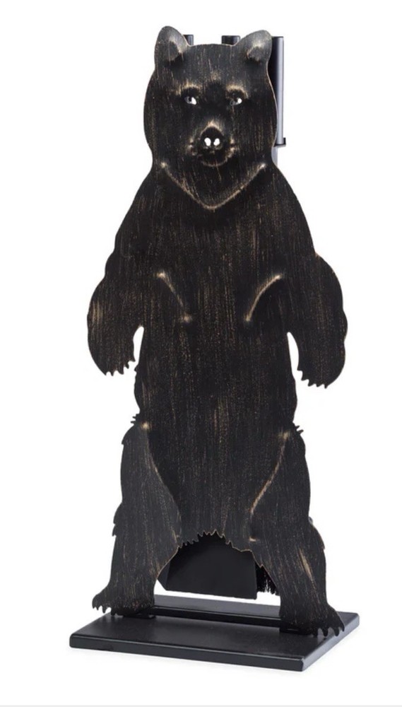 Shenandoah Mountain Bear Fireplace Tool Set,3 Pcs Tools + Bear & Base