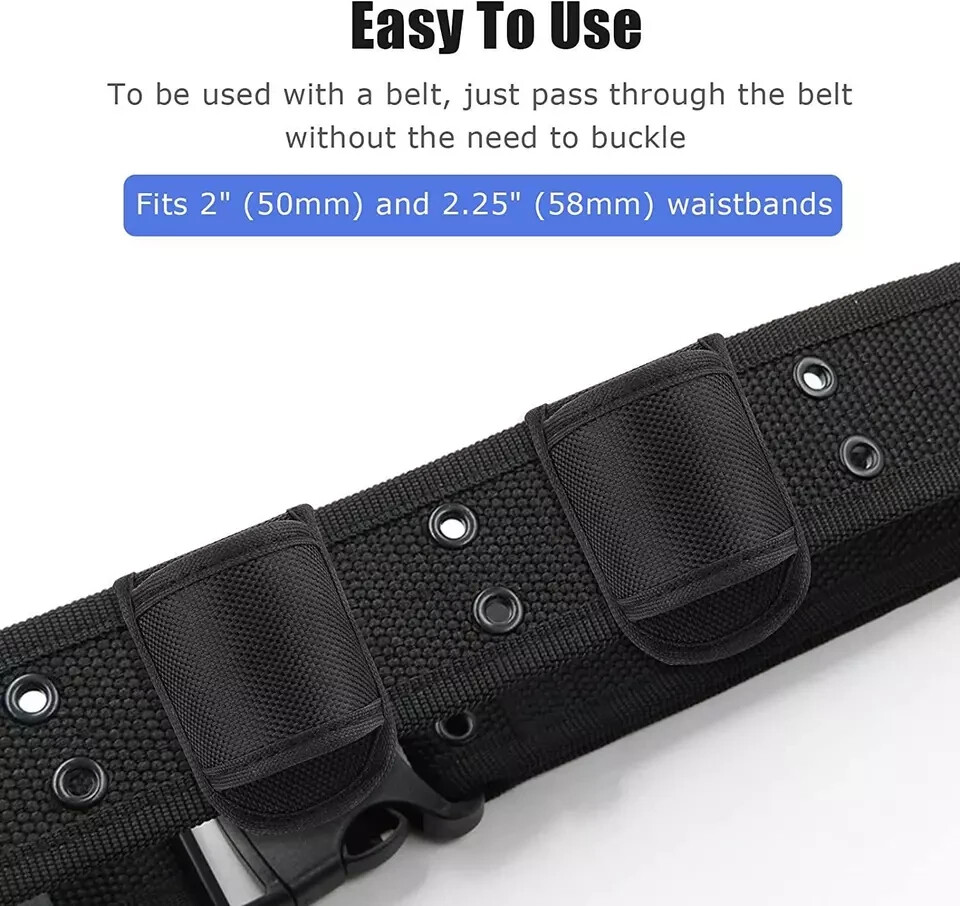 Flashlight Holster for Duty Belt, Open Top D Cell Compact Light Holder Case, Nyl