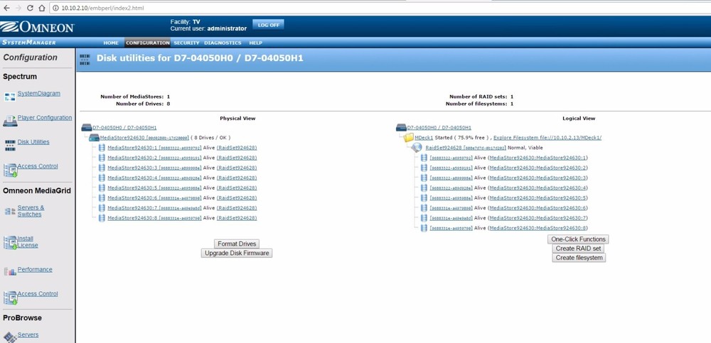Omneon MediaDeck HD/SD Video Playout Server