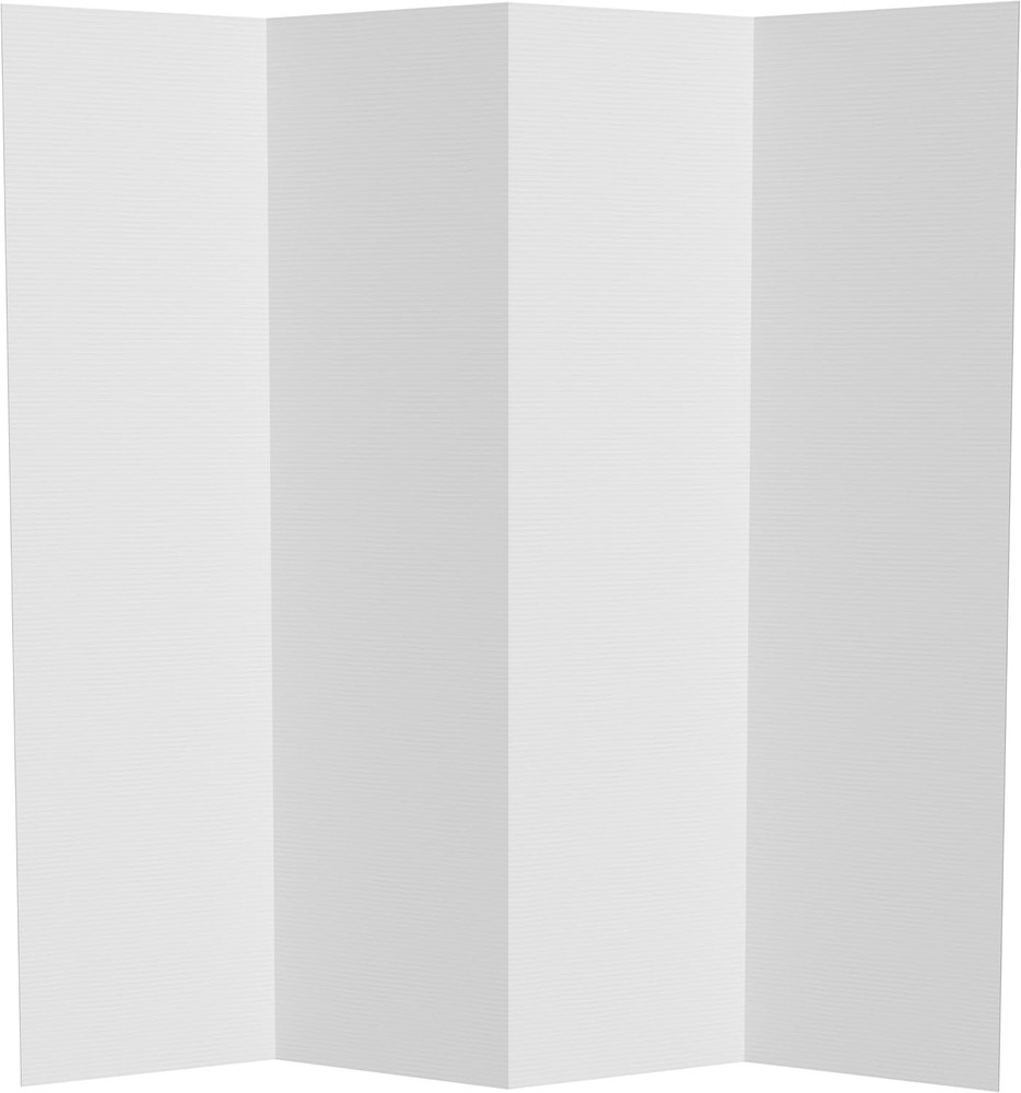 6 ft. Tall White Temporary Cardboard Folding Screen 4 Panel