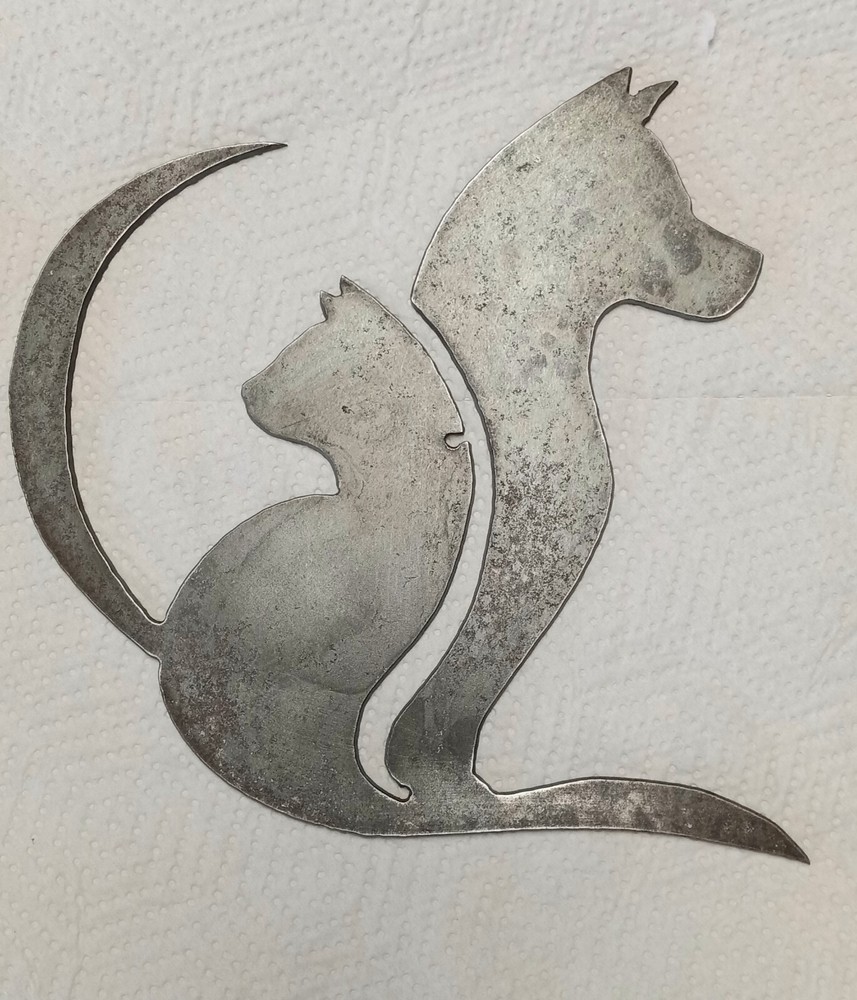 Rustic Recycled Metal Dog/Cat Stencil/Cutout DIY Projects