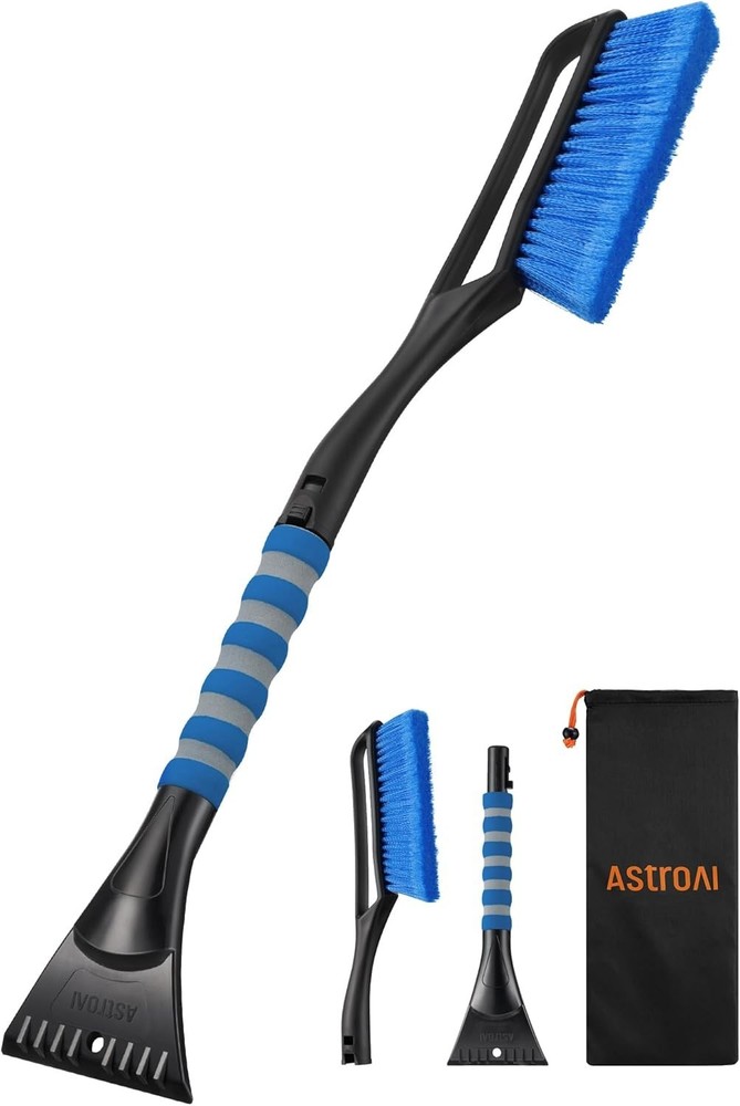 27" Snow Brush and Ice Scraper in Blue