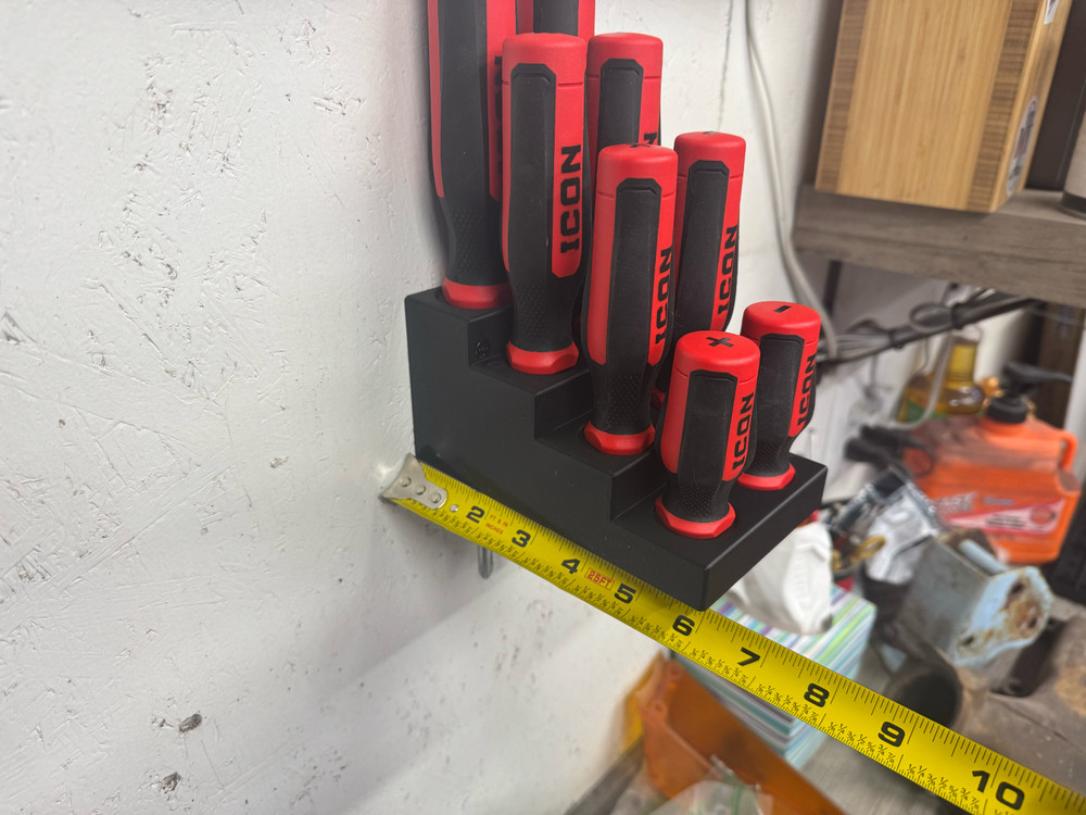 Screwdriver Rack Wall Mounted Screwdriver Organizer Easy Access Storage ICON