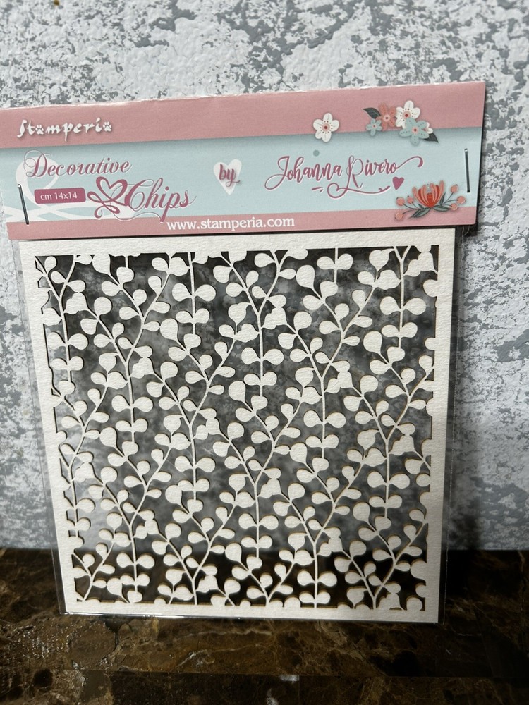 Stamperia Decorative chips light chipboard