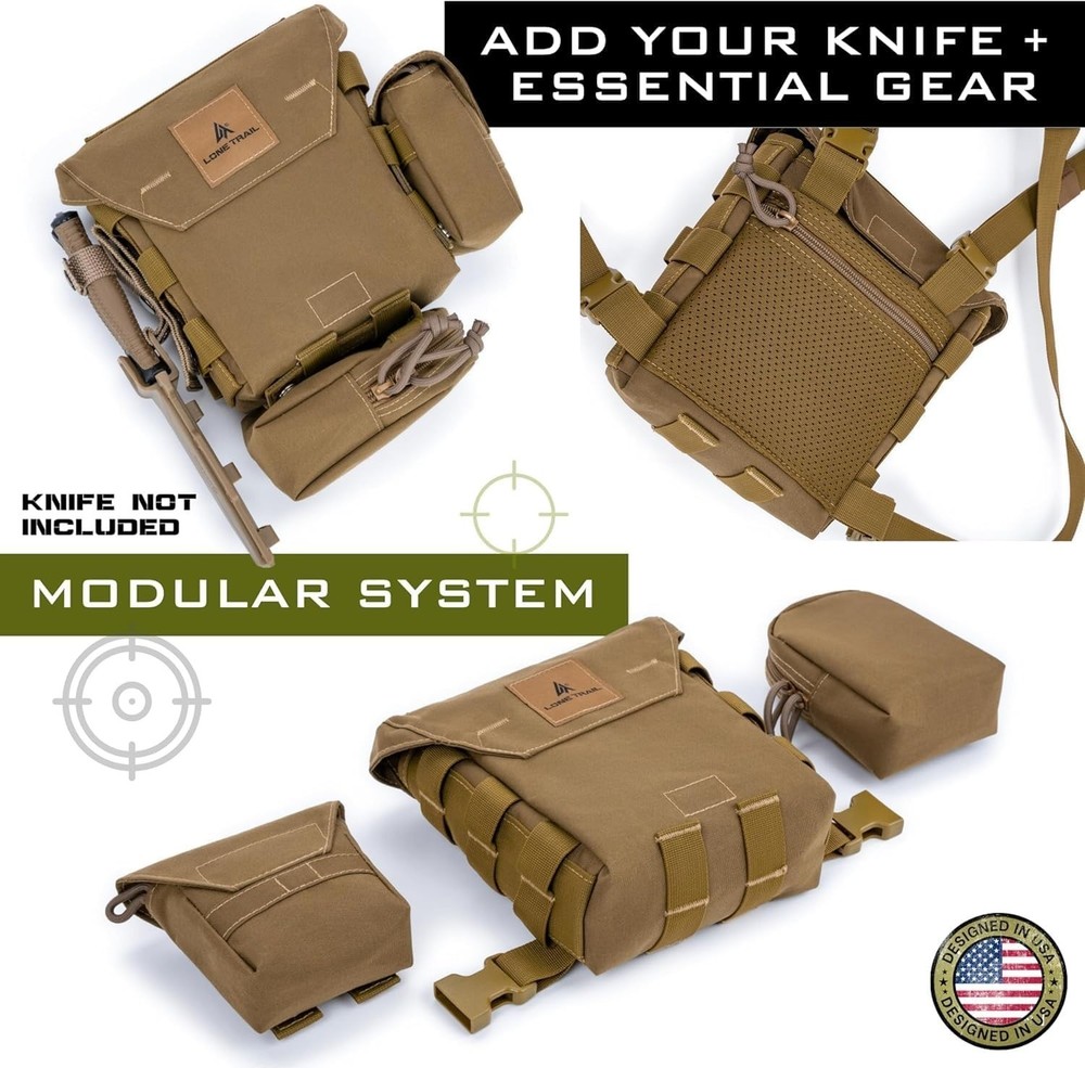 Binocular Harness Chest Pack - Lightweight Bino Harness With Rangefinder Pouch