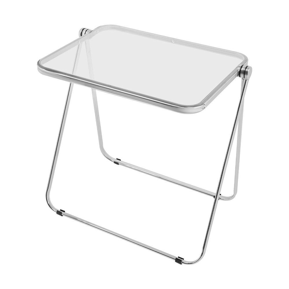 Clear Folding Table - Portable Home Office Desk & Indoor Side Table