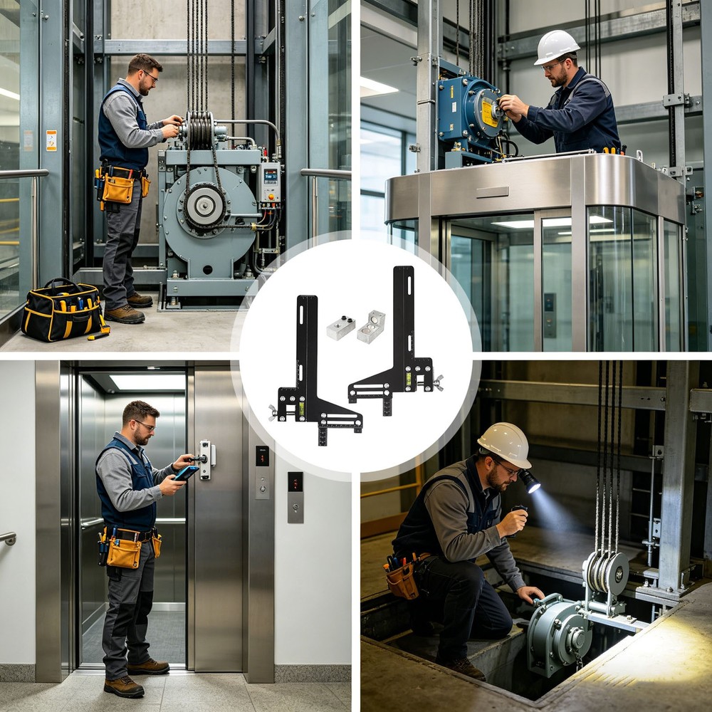 New Elevator Guide Gauge - Positioning Ruler, Guide Single Track Measuring Tool