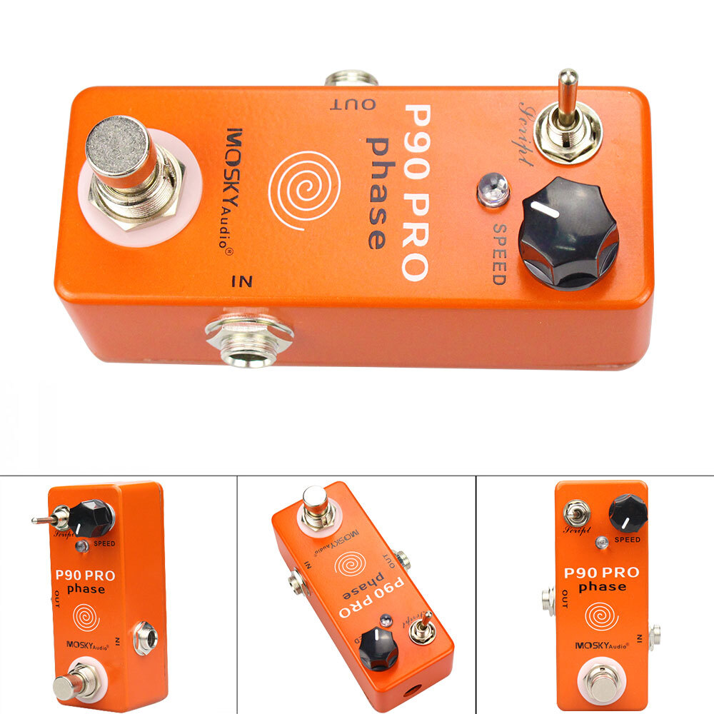 Mosky P90 PRO Guitar Effect Pedal Deep Rich Phasing Script Speed True-Bypass