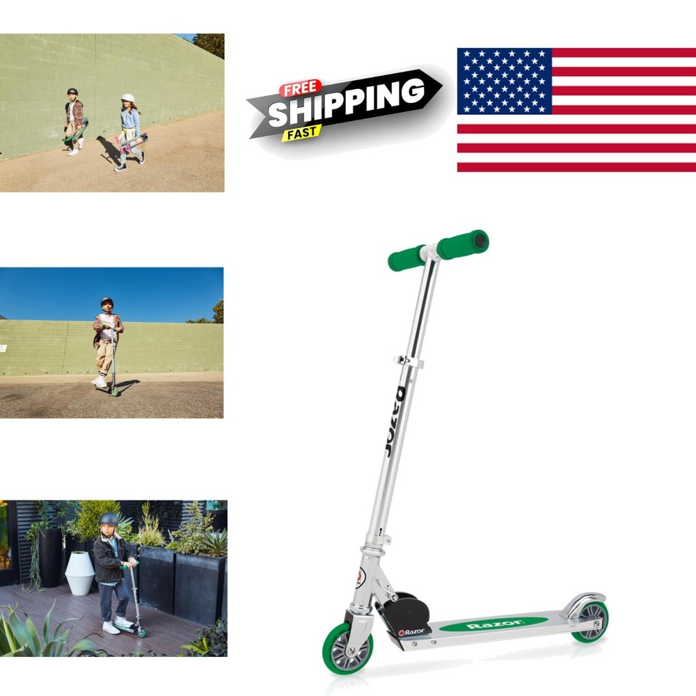 Kids Kick Scooter with Adjustable Handlebars Lightweight Foldable Aluminum Frame
