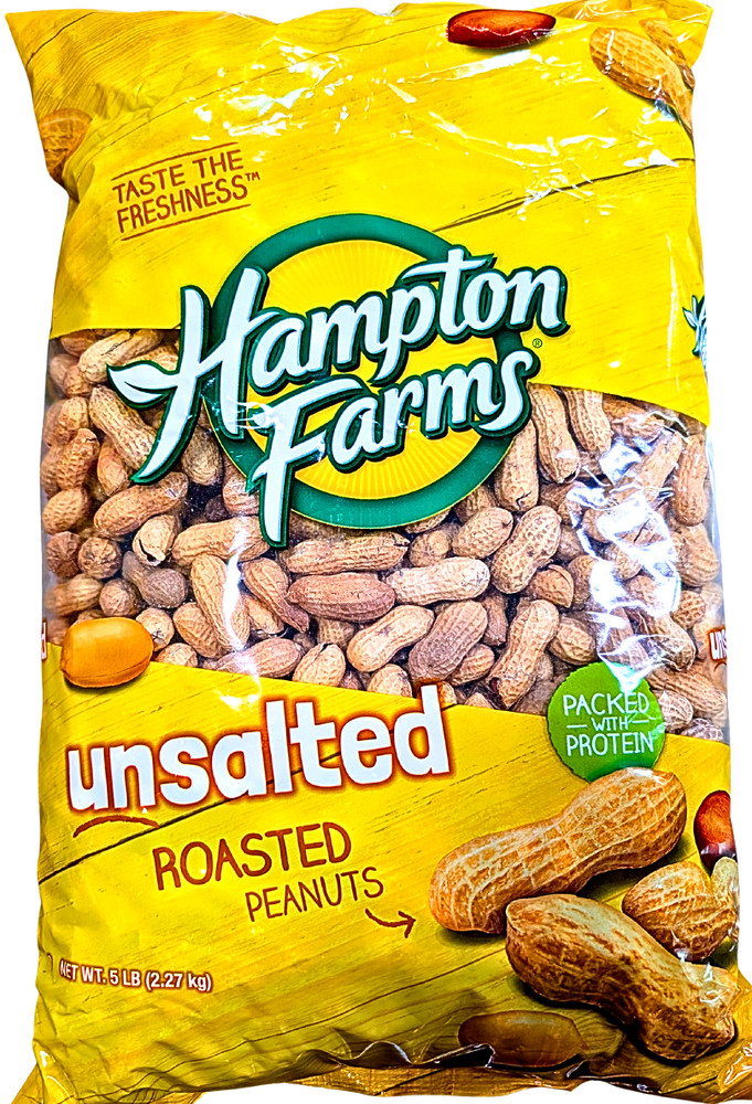 Hampton Farms Unsalted In-Shell Peanuts 5 Lbs EXP 10/2026