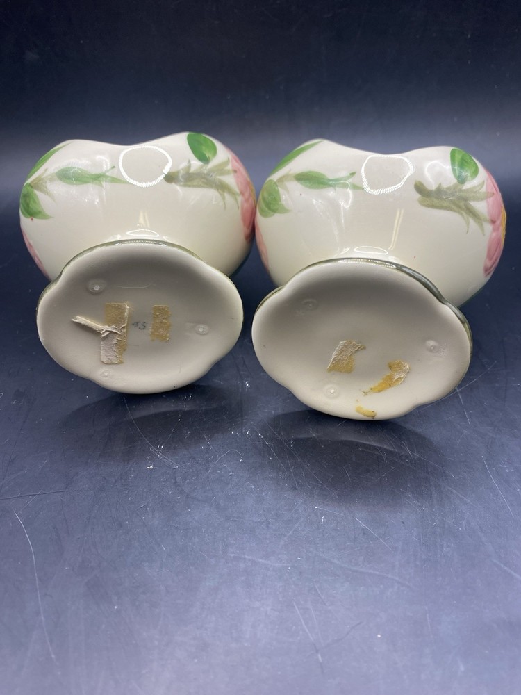 Franciscan Desert Rose Pair Taper Candlesticks Candle Holders