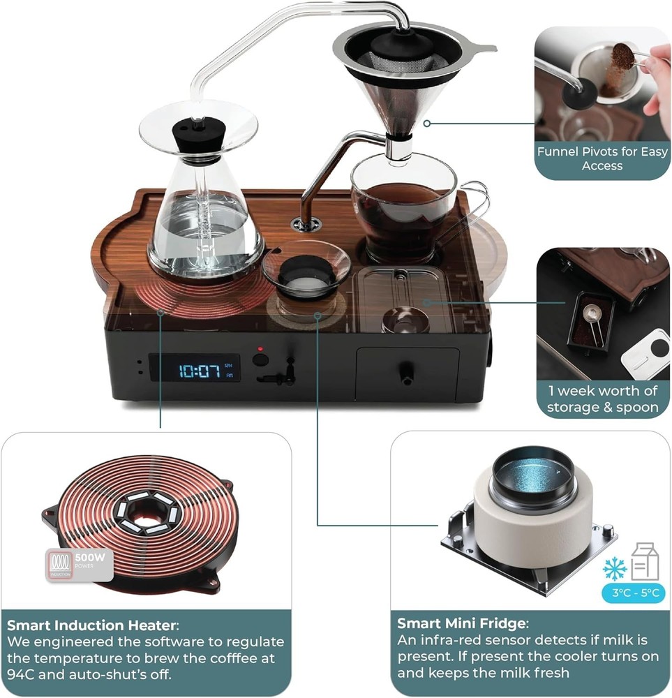 Joy Resolve Barisieur Coffee Maker and Alarm Clock Black