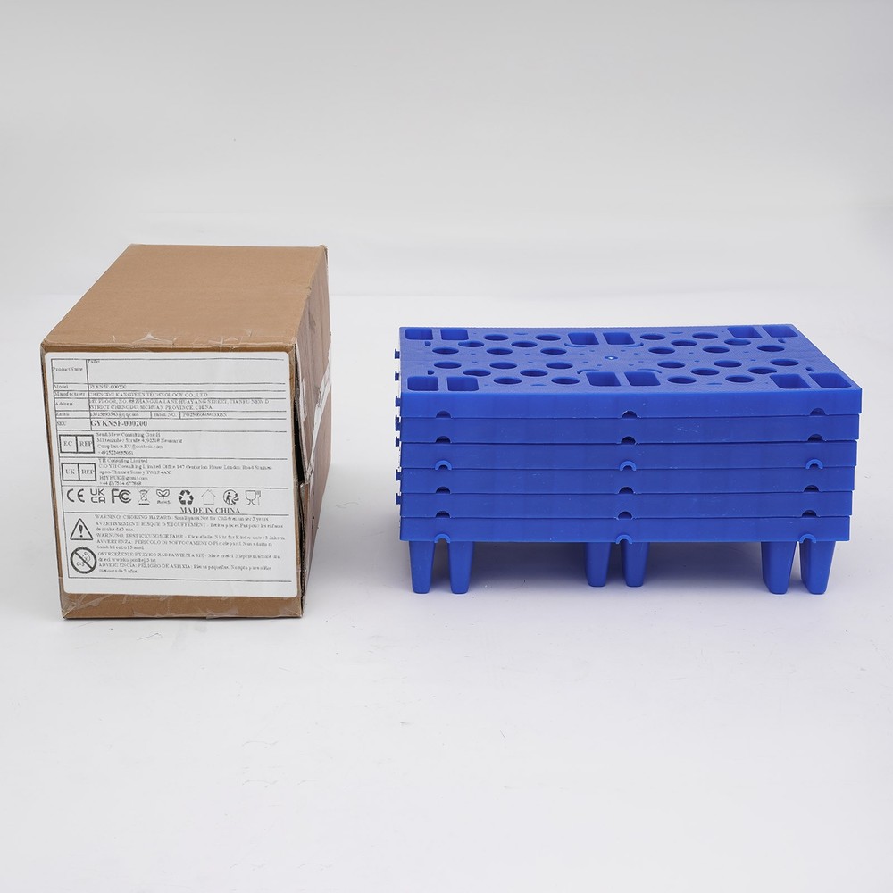 6-Pack Plastic Pallets 20x12x4in, 330lb Capacity Moisture Proof Stackable Pads~~