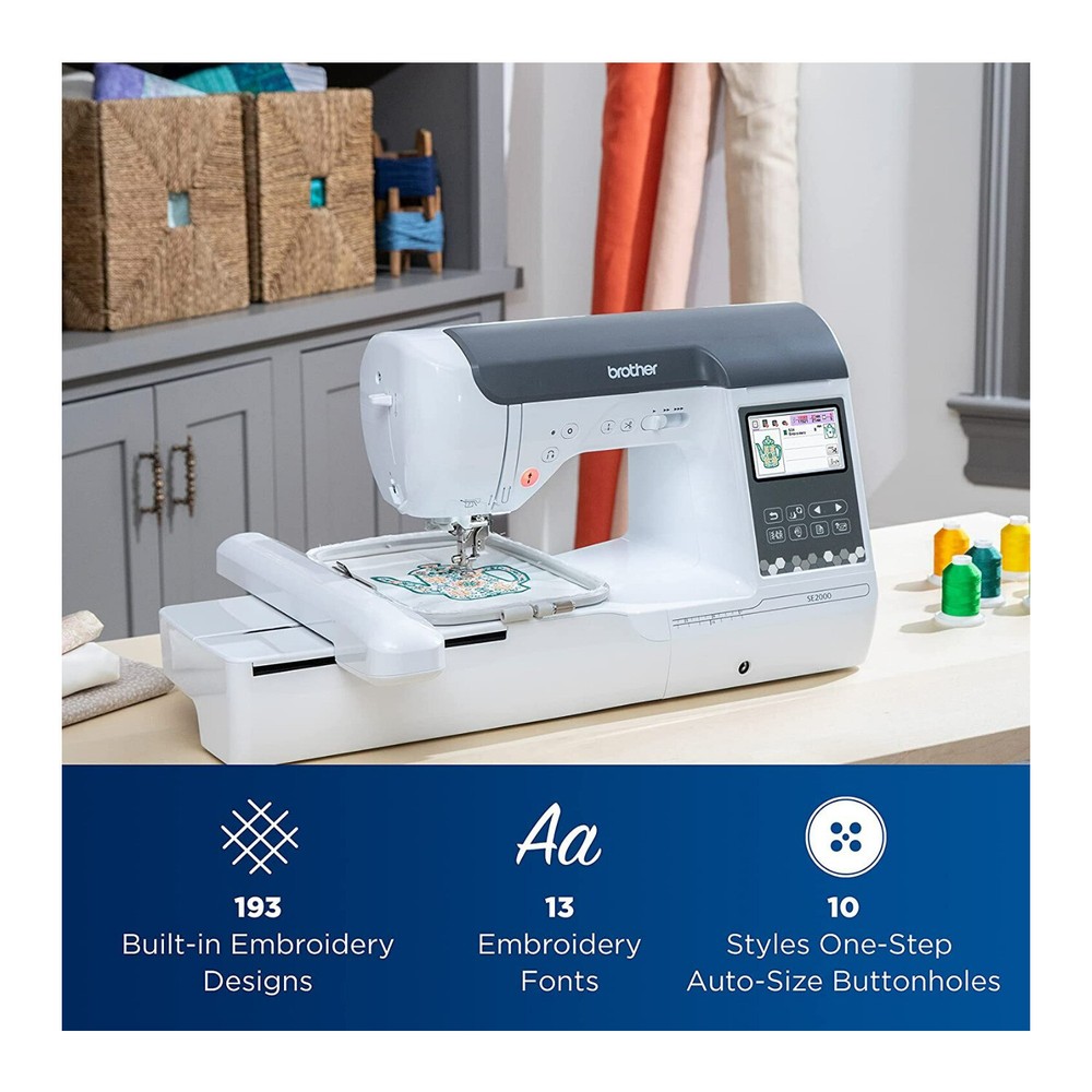 Brother SE2000 Computerized Sewing and Embroidery Machine with LCD Display